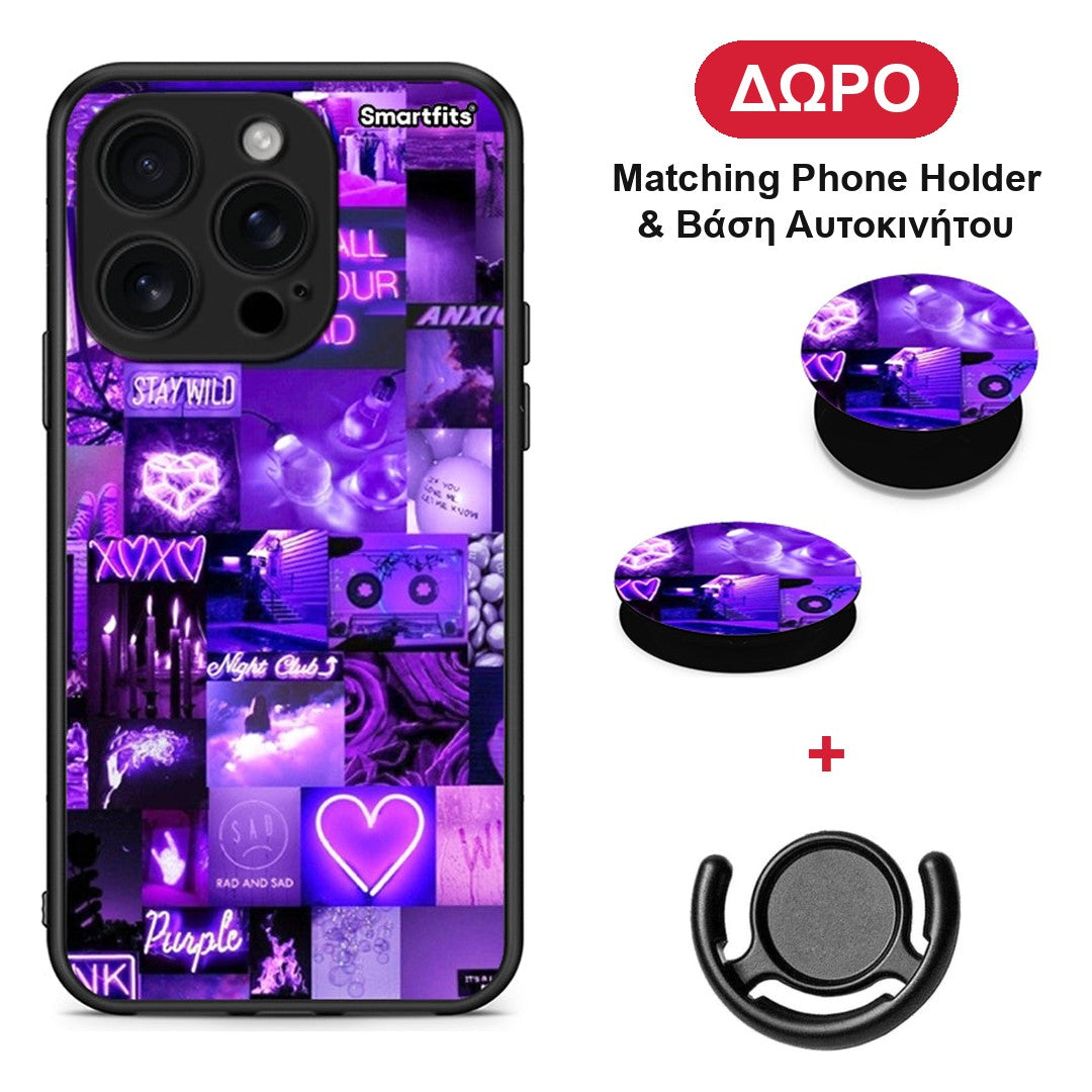 Collage Stay Wild - iPhone 16 Pro θήκη + Δώρο Phone Holder & Βάση Αυτοκινήτου