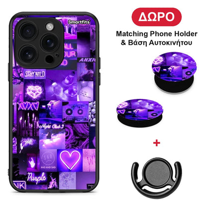 Collage Stay Wild - iPhone 16 Pro θήκη + Δώρο Phone Holder & Βάση Αυτοκινήτου