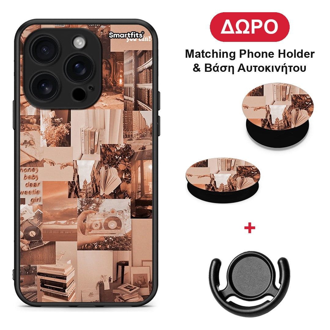 Collage You Can - iPhone 16 Pro θήκη + Δώρο Phone Holder & Βάση Αυτοκινήτου