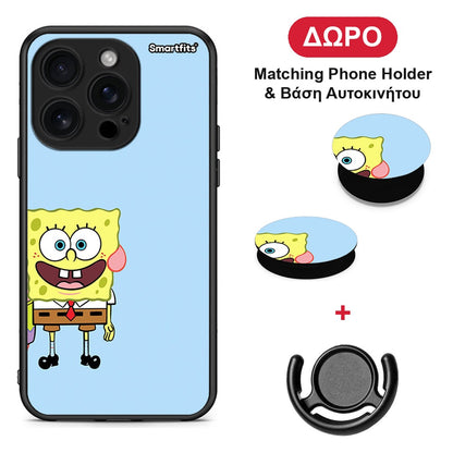 Friends Bob - iPhone 16 Pro θήκη + Δώρο Phone Holder & Βάση Αυτοκινήτου