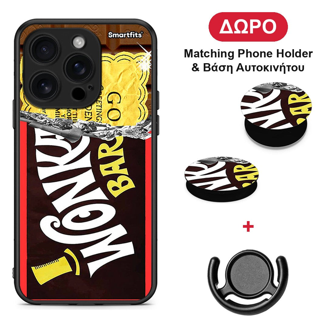 Golden Ticket - iPhone 16 Pro θήκη + Δώρο Phone Holder & Βάση Αυτοκινήτου