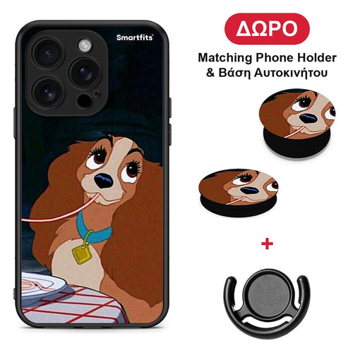Lady And Tramp 2 - iPhone 16 Pro θήκη + Δώρο Phone Holder & Βάση Αυτοκινήτου