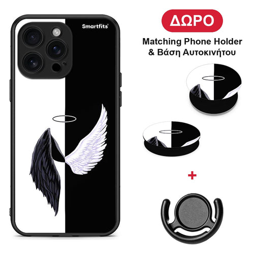 Angels Demons - iPhone 16 Pro Max θήκη + Δώρο Phone Holder & Βάση Αυτοκινήτου
