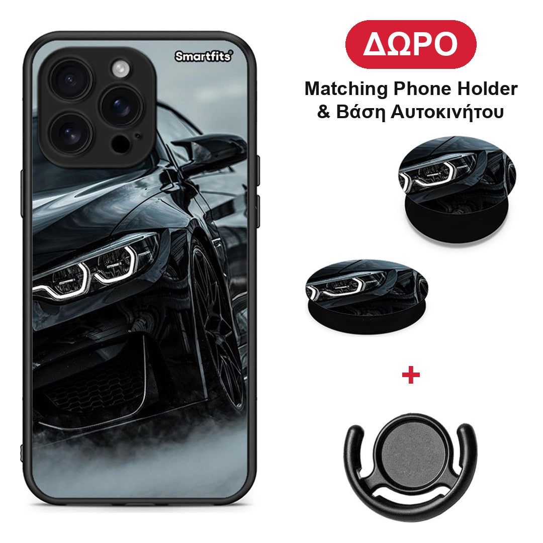 Black BMW - iPhone 16 Pro Max θήκη + Δώρο Phone Holder & Βάση Αυτοκινήτου