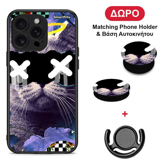 Cat Collage - iPhone 16 Pro Max θήκη + Δώρο Phone Holder & Βάση Αυτοκινήτου