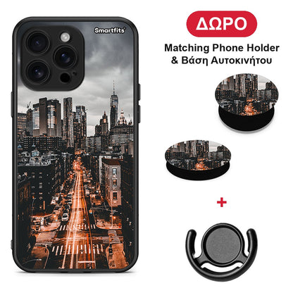 City Lights - iPhone 16 Pro Max θήκη + Δώρο Phone Holder & Βάση Αυτοκινήτου
