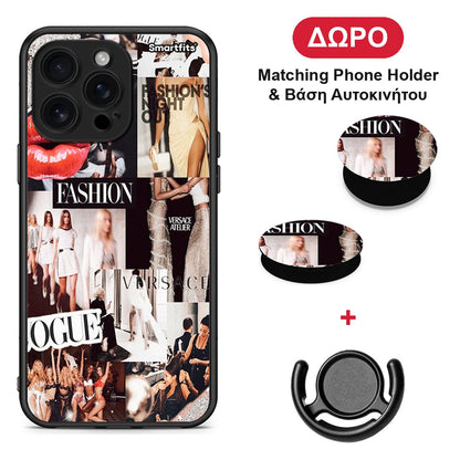 Collage Fashion - iPhone 16 Pro Max θήκη + Δώρο Phone Holder & Βάση Αυτοκινήτου