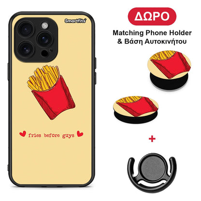 Fries Before Guys - iPhone 16 Pro Max θήκη + Δώρο Phone Holder & Βάση Αυτοκινήτου