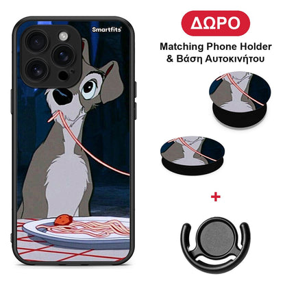 Lady And Tramp 1 - iPhone 16 Pro Max θήκη + Δώρο Phone Holder & Βάση Αυτοκινήτου