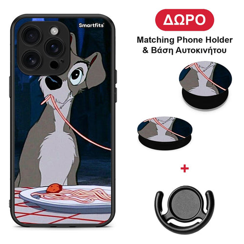 Lady And Tramp 1 - iPhone 16 Pro Max θήκη + Δώρο Phone Holder & Βάση Αυτοκινήτου