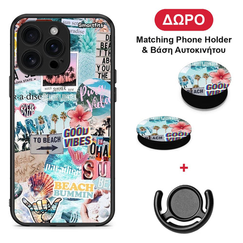 Summer Vibes - iPhone 16 Pro Max θήκη + Δώρο Phone Holder & Βάση Αυτοκινήτου
