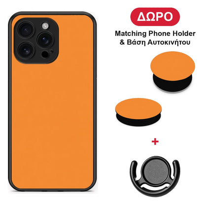 Tangerine Orange - iPhone 16 Pro Max θήκη + Δώρο Phone Holder & Βάση Αυτοκινήτου
