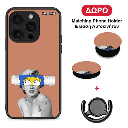 Sim Merilyn - iPhone 16 Pro θήκη + Δώρο Phone Holder & Βάση Αυτοκινήτου