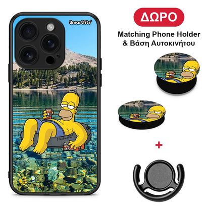 Summer Happiness - iPhone 16 Pro θήκη + Δώρο Phone Holder & Βάση Αυτοκινήτου