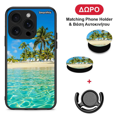 Tropical Vibes - iPhone 16 Pro θήκη + Δώρο Phone Holder & Βάση Αυτοκινήτου