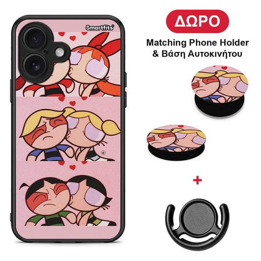 Puff Love - iPhone 16 θήκη + Δώρο Phone Holder & Βάση Αυτοκινήτου