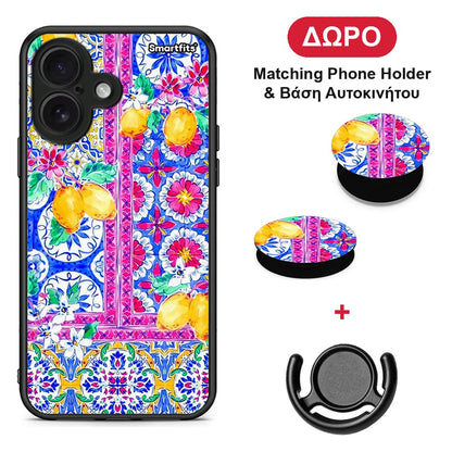 Retro Spring - iPhone 16 θήκη + Δώρο Phone Holder & Βάση Αυτοκινήτου