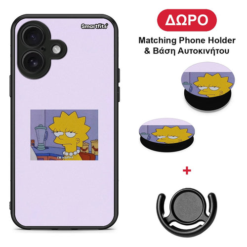 So Happy - iPhone 16 θήκη + Δώρο Phone Holder & Βάση Αυτοκινήτου