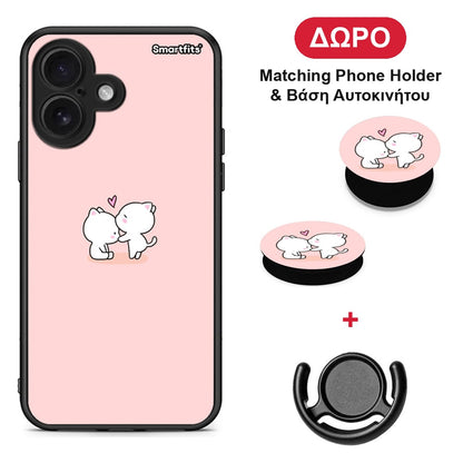 Valentine Love - iPhone 16 θήκη + Δώρο Phone Holder & Βάση Αυτοκινήτου