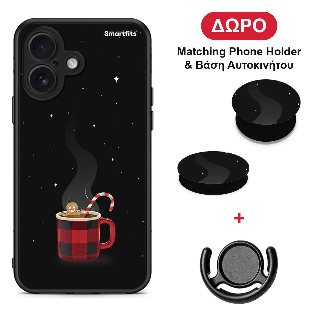 Xmas Bathing - iPhone 16 θήκη + Δώρο Phone Holder & Βάση Αυτοκινήτου