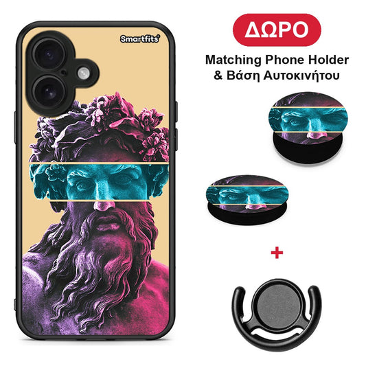 Zeus Art - iPhone 16 θήκη + Δώρο Phone Holder & Βάση Αυτοκινήτου