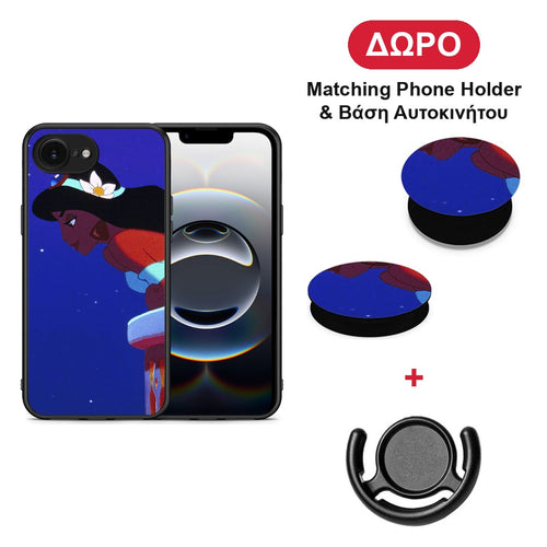 Alladin And Jasmine Love 2 - iPhone 16e θήκη + Δώρο Phone Holder & Βάση Αυτοκινήτου