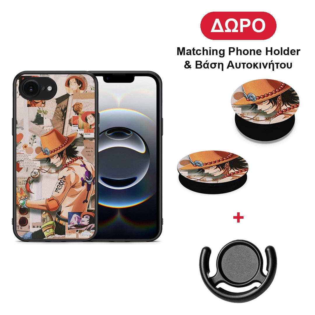 Anime Collage - iPhone 16e θήκη + Δώρο Phone Holder & Βάση Αυτοκινήτου