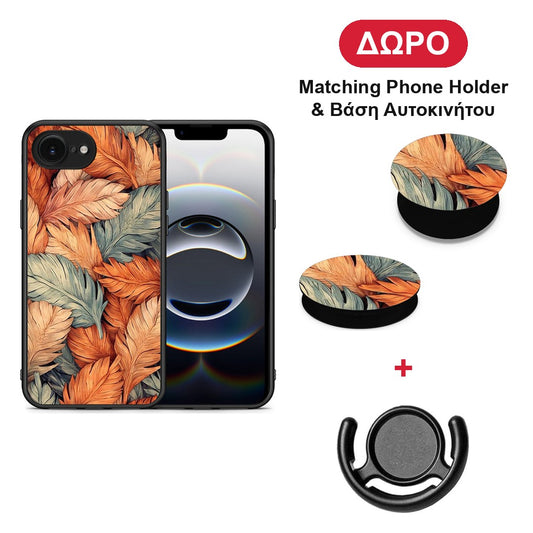 Autumn Leaves - iPhone 16e θήκη + Δώρο Phone Holder & Βάση Αυτοκινήτου