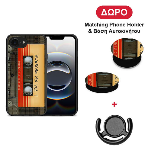 Awesome Mix - iPhone 16e θήκη + Δώρο Phone Holder & Βάση Αυτοκινήτου