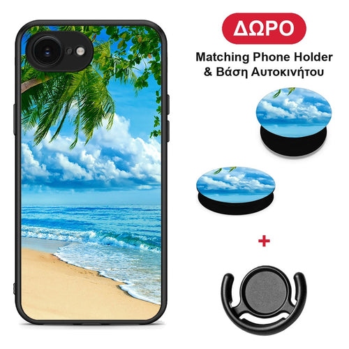 Beautiful Beach - iPhone 16e θήκη + Δώρο Phone Holder & Βάση Αυτοκινήτου