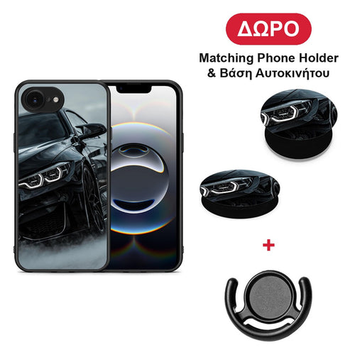 Black BMW - iPhone 16e θήκη + Δώρο Phone Holder & Βάση Αυτοκινήτου