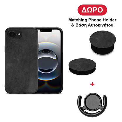 Color Black Slate - iPhone 16e θήκη + Δώρο Phone Holder & Βάση Αυτοκινήτου