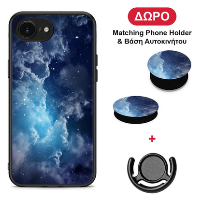 Galactic Blue Sky - iPhone 16e θήκη + Δώρο Phone Holder & Βάση Αυτοκινήτου