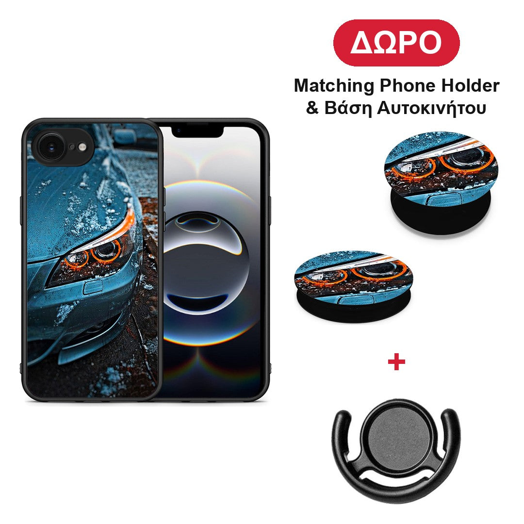 Bmw E60 - iPhone 16e θήκη + Δώρο Phone Holder & Βάση Αυτοκινήτου