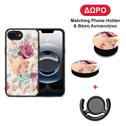 Floral Bouquet - iPhone 16e θήκη + Δώρο Phone Holder & Βάση Αυτοκινήτου