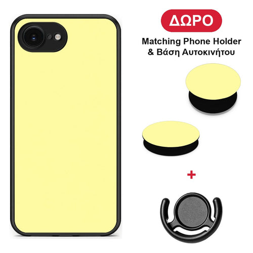 Butter Yellow - iPhone 16e θήκη + Δώρο Phone Holder & Βάση Αυτοκινήτου