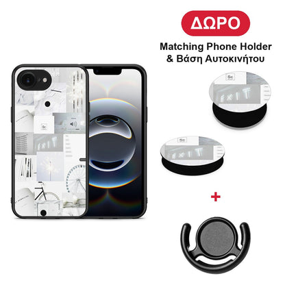 Collage Make Me Wonder - iPhone 16e θήκη + Δώρο Phone Holder & Βάση Αυτοκινήτου