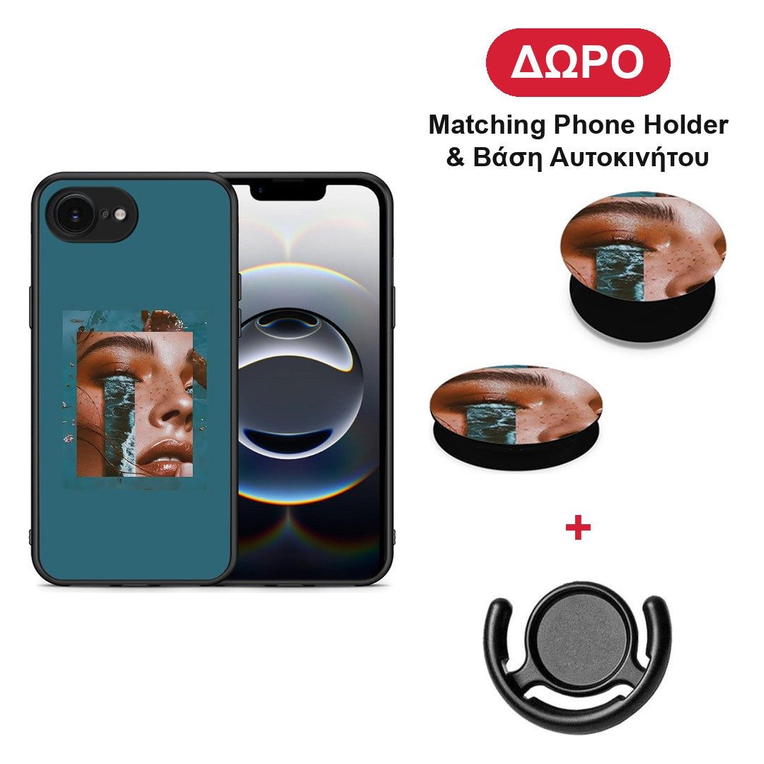 Cry An Ocean - iPhone 16e θήκη + Δώρο Phone Holder & Βάση Αυτοκινήτου
