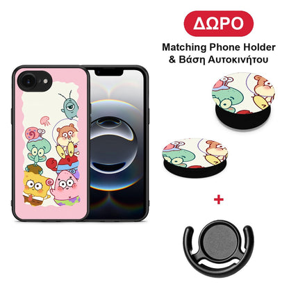 Cute Companion - iPhone 16e θήκη + Δώρο Phone Holder & Βάση Αυτοκινήτου