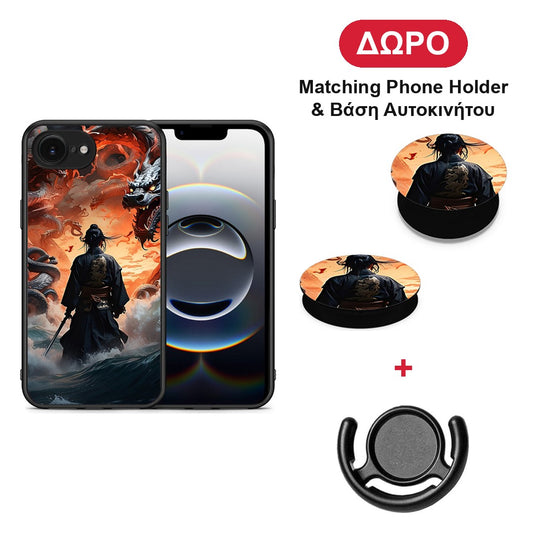 Dragons Fight - iPhone 16e θήκη + Δώρο Phone Holder & Βάση Αυτοκινήτου