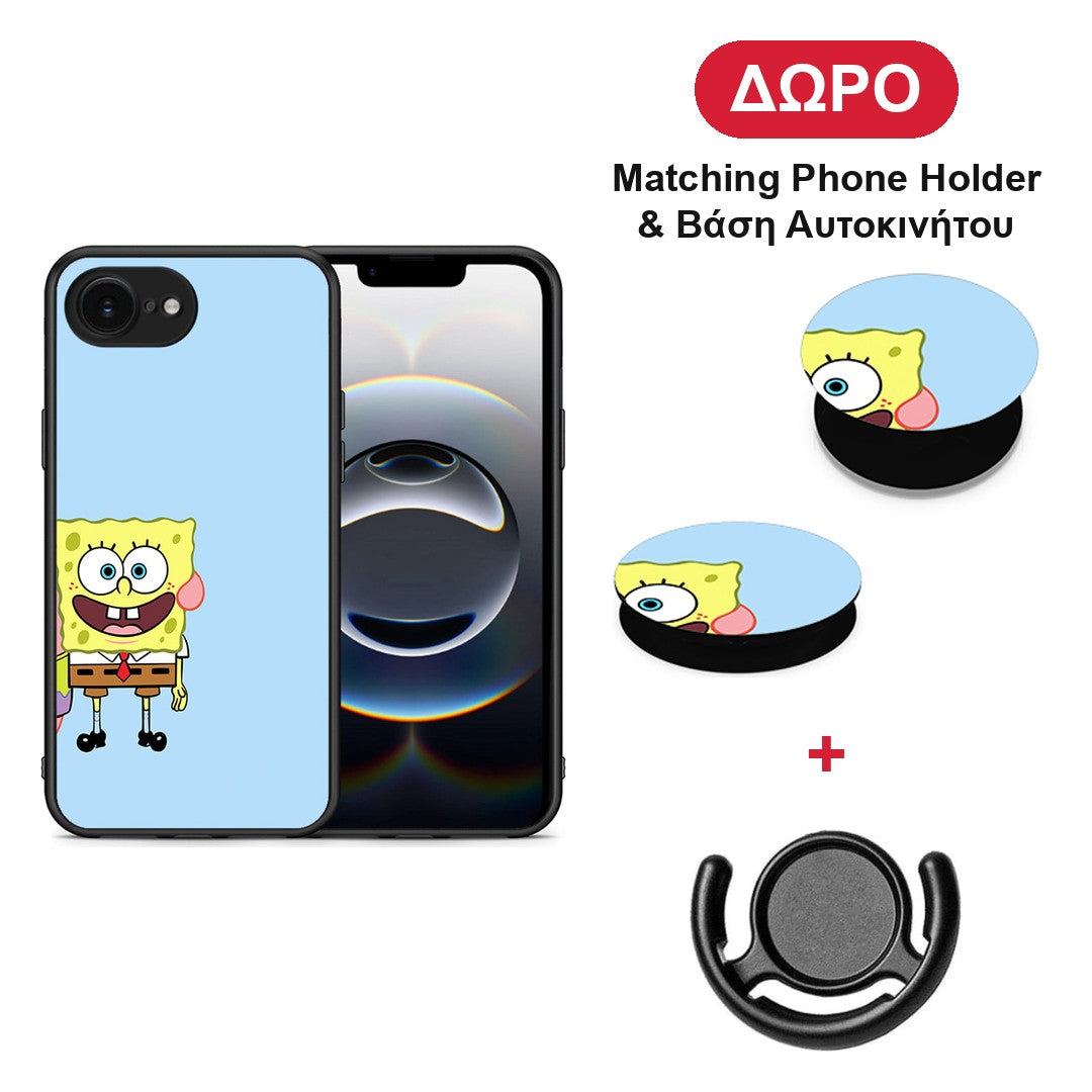Friends Bob - iPhone 16e θήκη + Δώρο Phone Holder & Βάση Αυτοκινήτου