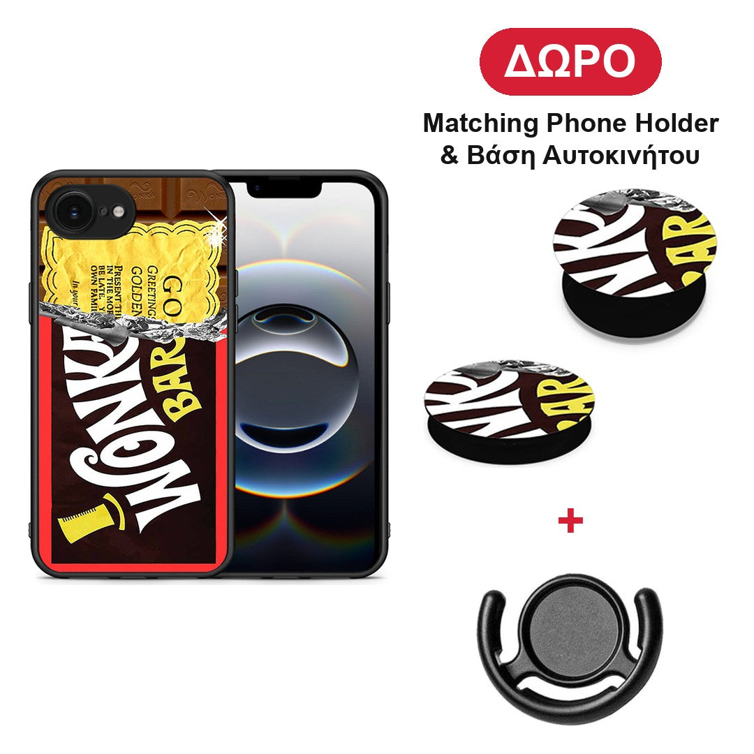 Golden Ticket - iPhone 16e θήκη + Δώρο Phone Holder & Βάση Αυτοκινήτου