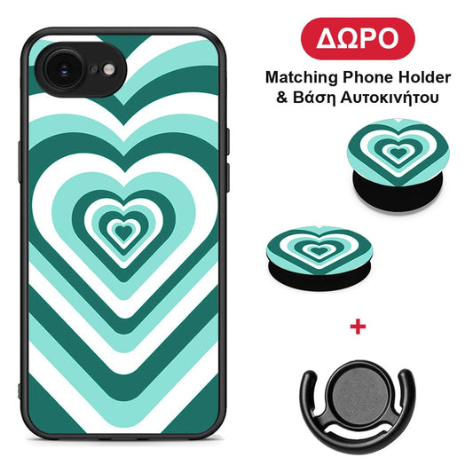 iphone-16e-green-hearts-case ΔΩΡΟ