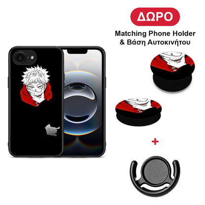 Itadori Anime - iPhone 16e θήκη + Δώρο Phone Holder & Βάση Αυτοκινήτου
