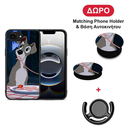 Lady And Tramp 1 - iPhone 16e θήκη + Δώρο Phone Holder & Βάση Αυτοκινήτου