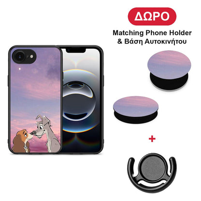Lady And Tramp - iPhone 16e θήκη + Δώρο Phone Holder & Βάση Αυτοκινήτου