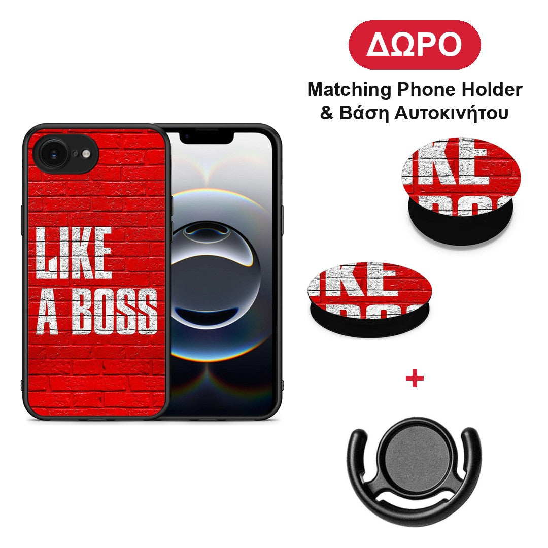 Like A Boss - iPhone 16e θήκη + Δώρο Phone Holder & Βάση Αυτοκινήτου