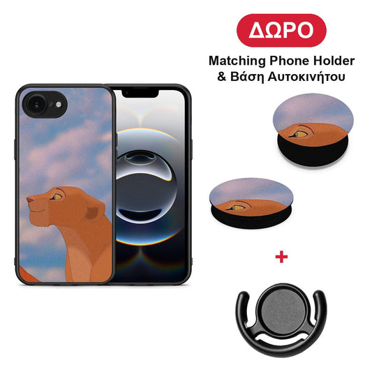 Lion Love 2 - iPhone 16e θήκη + Δώρο Phone Holder & Βάση Αυτοκινήτου