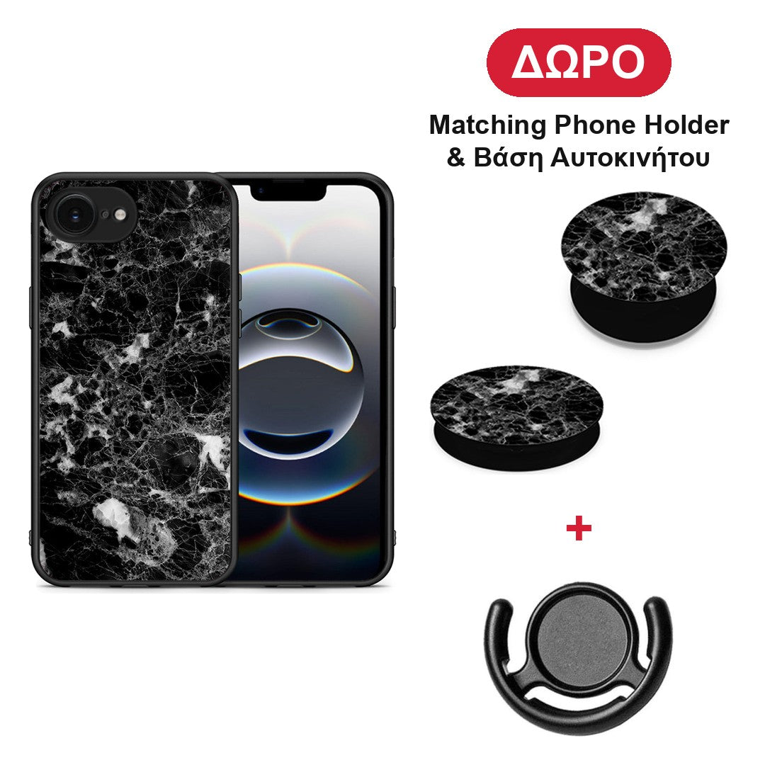 Marble Male - iPhone 16e θήκη + Δώρο Phone Holder & Βάση Αυτοκινήτου