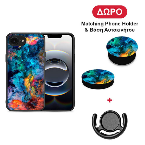 Paint Crayola - iPhone 16e θήκη + Δώρο Phone Holder & Βάση Αυτοκινήτου